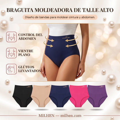 Braguita moldeadora de talle alto: control del abdomen y vientre plano