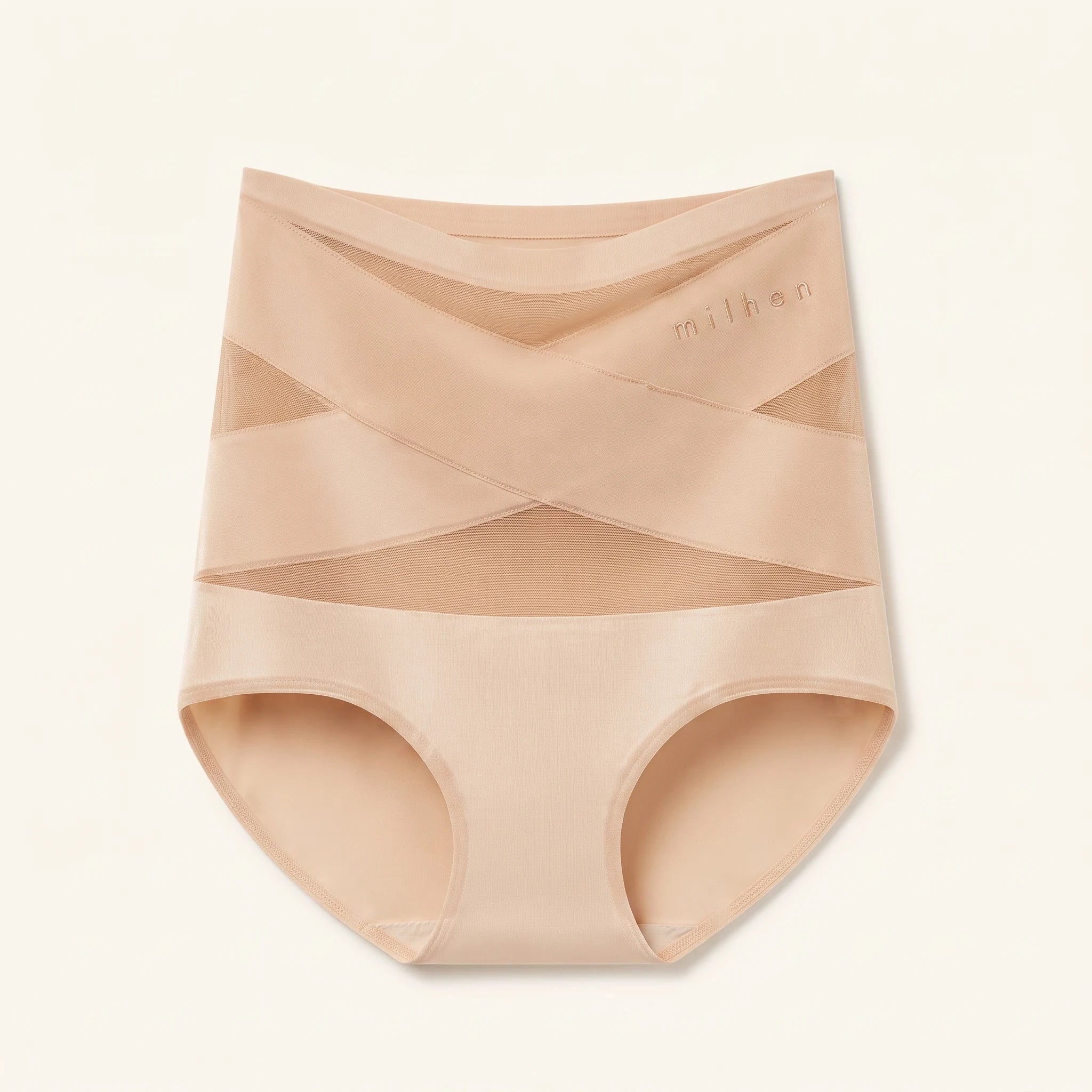 Braguita faja moldeadora de talle alto Milhen en color beige