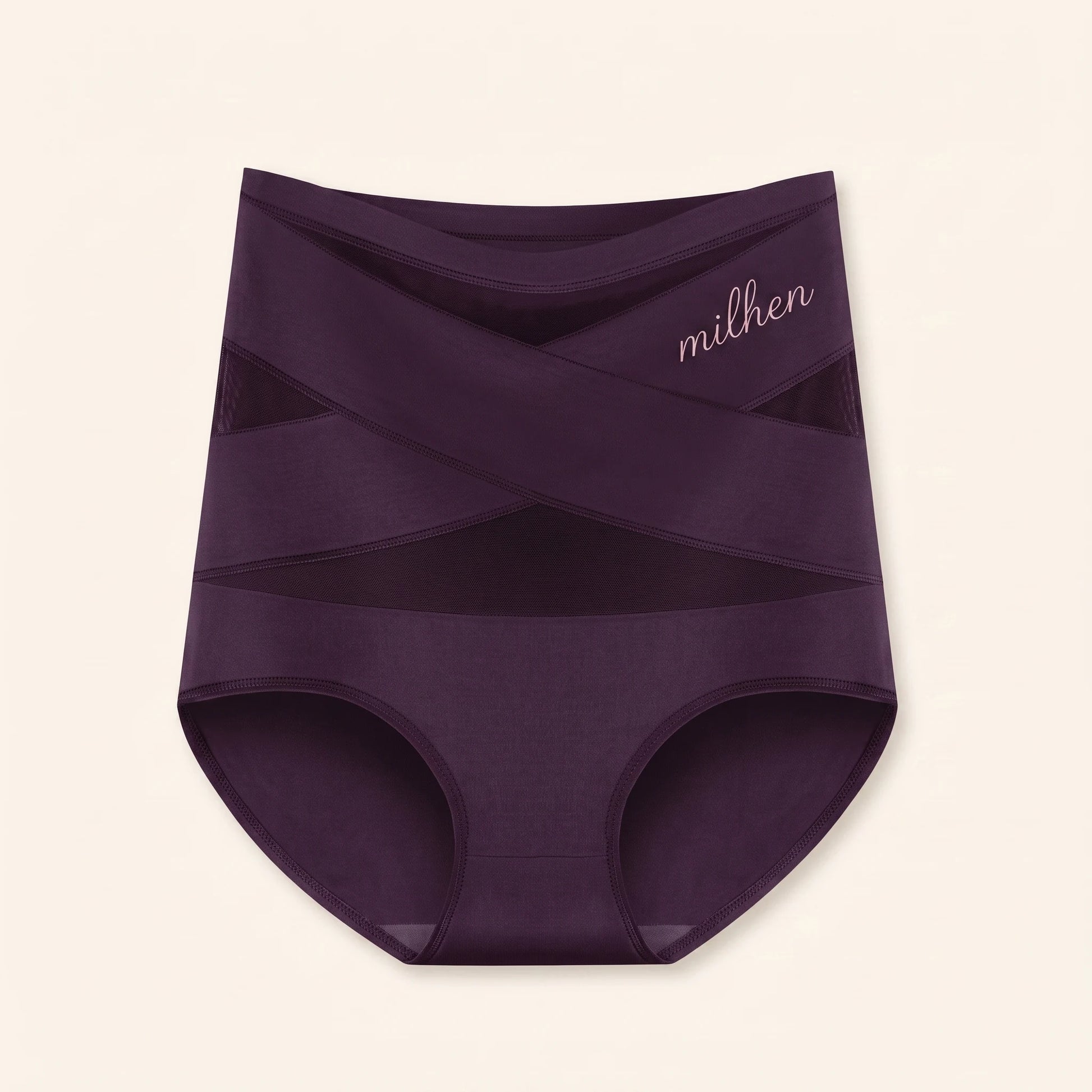 Braguita faja moldeadora de talle alto Milhen en color morado oscuro