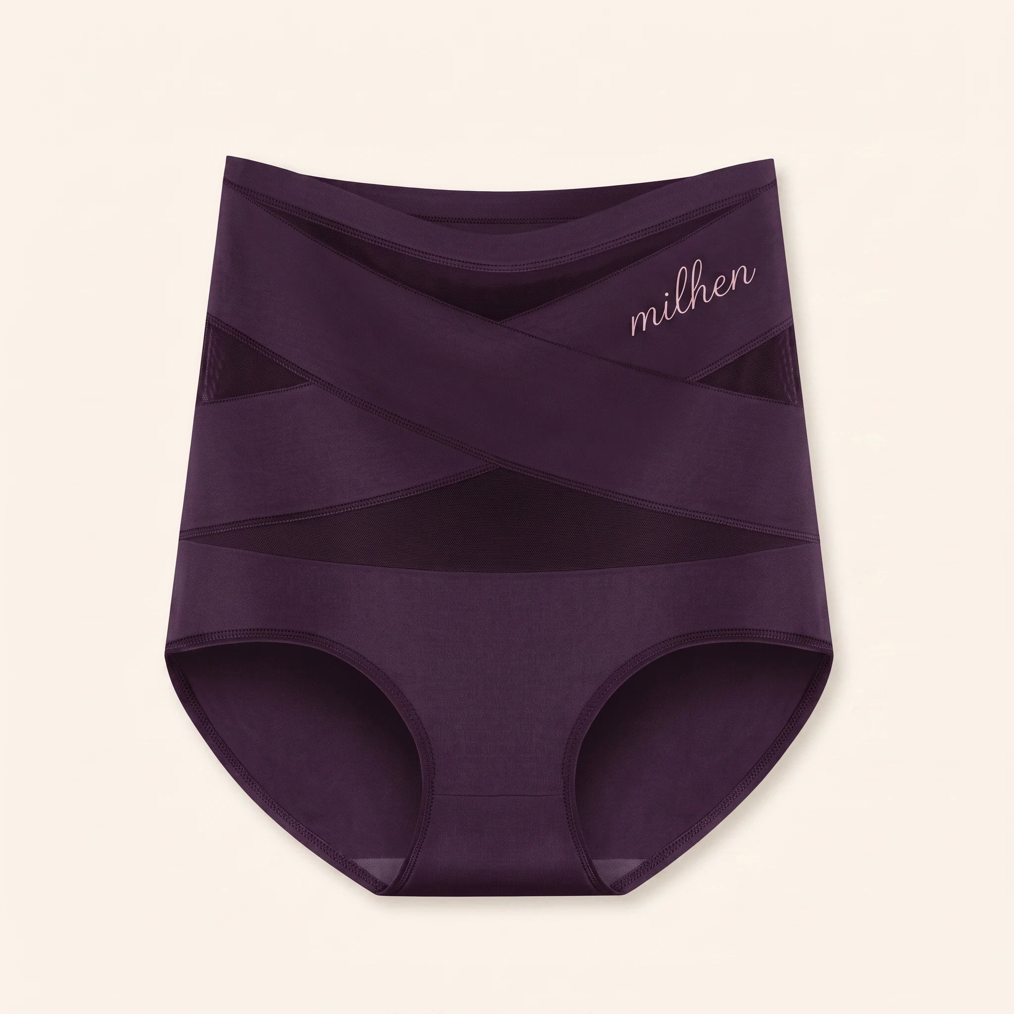 Braguita faja moldeadora de talle alto Milhen en color morado oscuro