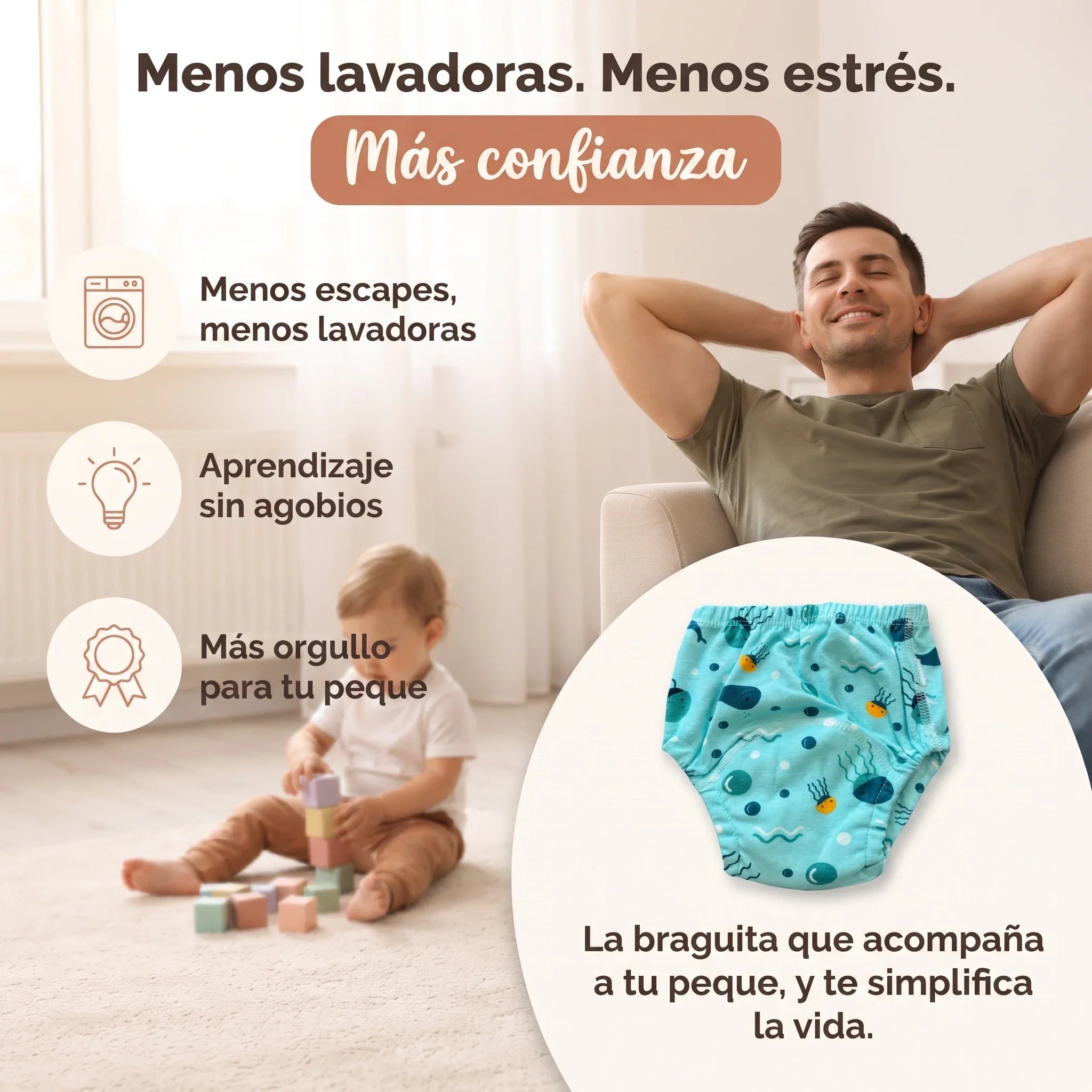 Menos escapes y menos lavadoras con la braguita de aprendizaje Milhen