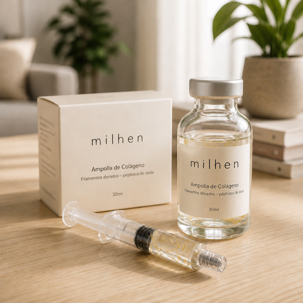 Ampolla de Colágeno Milhen con jeringa cosmética